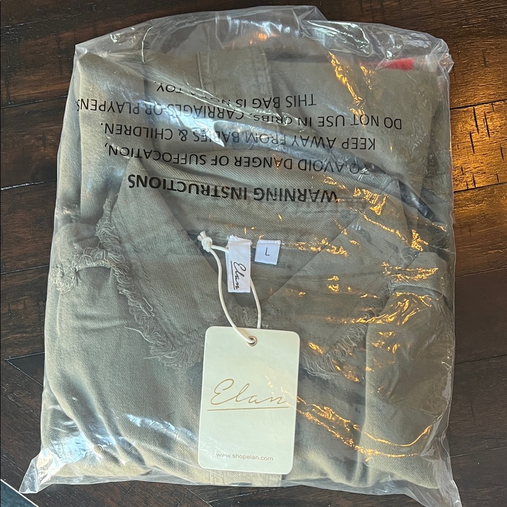 Elan Khaki Utility Jacket with Rock & Roll Patch size available Large and Medium - Picture 12 of 13